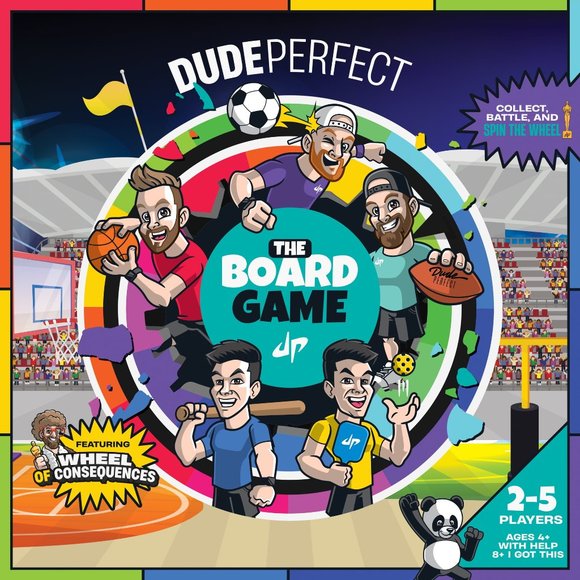 Dude Perfect Games Dude Perfect The Board Game Skills Action Game For All Ages 5 Player Game